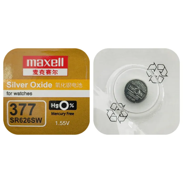 باتری ساعتی مکسell 377SR626SW باتری دکمه‌ای عمومی عمده لوازم الکترونیکی کوچک