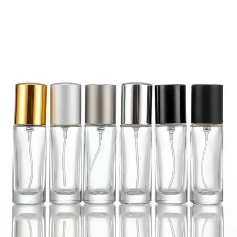10ML15ML بطری تقسیم عطر شیشهای اسپری قابل حمل با درپوش چوب گردو و راش، خالی و فشاری