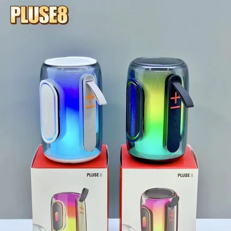 اسپیکر بلوتوثی پالسی 7Pro با نورپردازی محیطی رومیزی، میکروفون کارائوکه قابل حمل