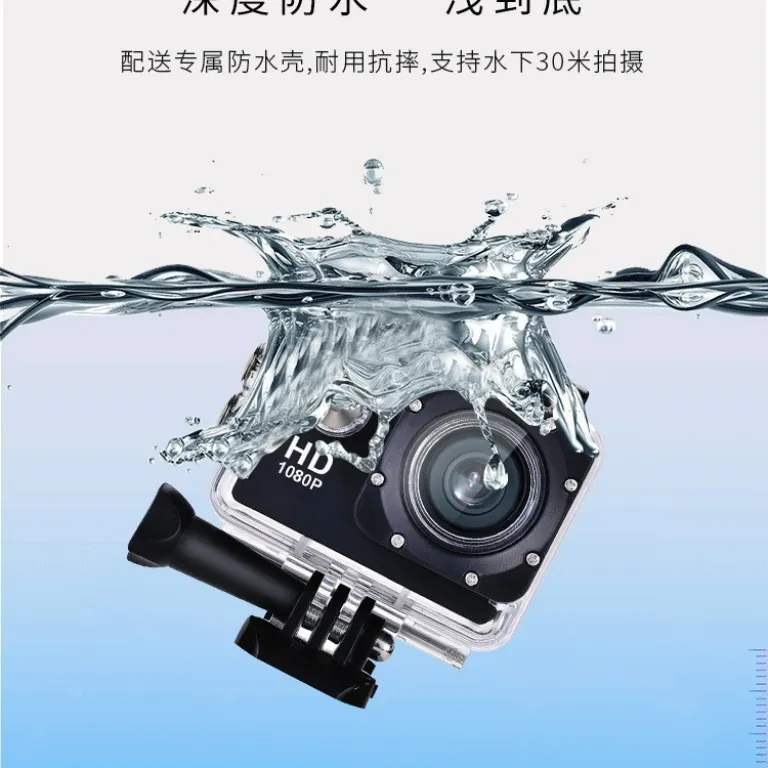 دوربین ورزشی ضدآب و لرزشگیر D600 موجود در انبار برای فروش عمده، مناسب غواصی، دوچرخه‌سواری و فیلم‌برداری زیر آب، فروش مستقیم کارخانه