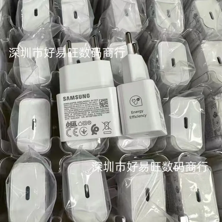 T2510 سازگار با سامسونگ 25W شارژر استاندارد اروپا S24U/Note20/S25 شارژ فوق سریع 2.0 شارژر اصلی