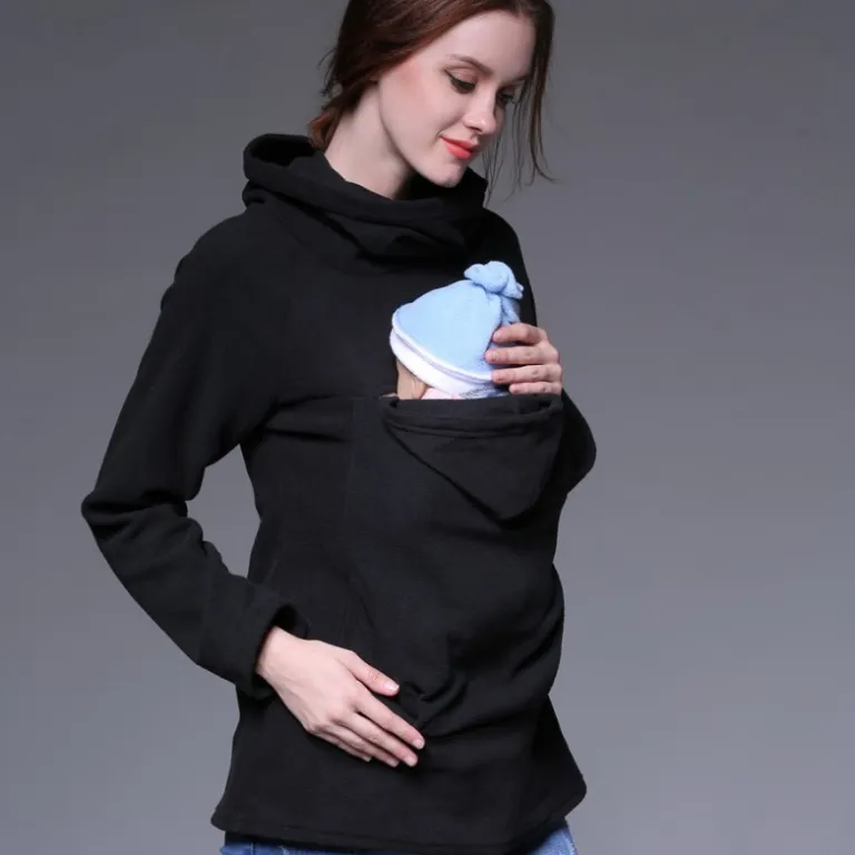 2026 هودی زنانه چندمنظوره پاییزه و زمستانه با جیب کانگورویی، مناسب علی‌اکسپرس و آمازون، ست لباس با جیب نوزاد، راحتی و ست‌شدنی