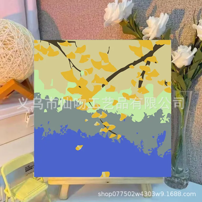 20*20 نقاشی رنگ روغن دیجیتال منظره، نقاشی با دست برای رنگ‌آمیزی، تابلوی دکوراتیو اتاق خواب و پذیرایی، فروش عمده مستقیم از تولیدکننده