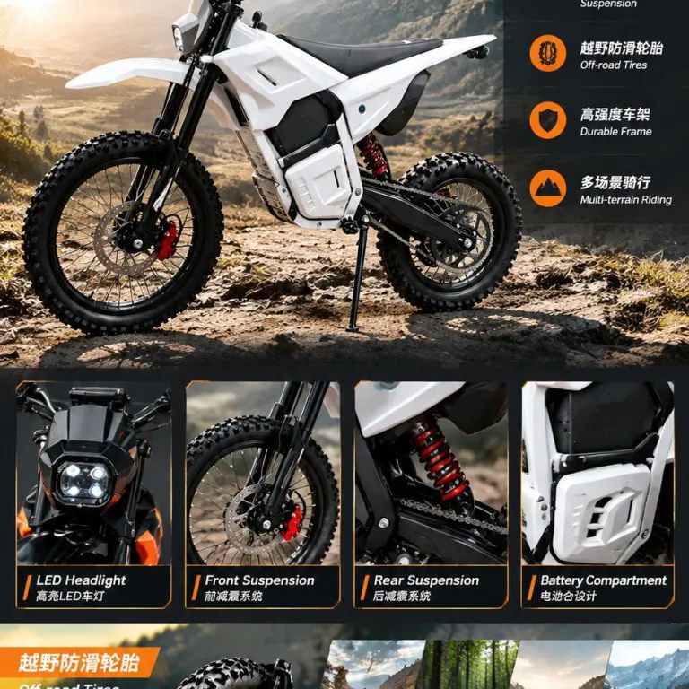 72V موتورسیکلت برقی آفرود لیتیومی بزرگسال