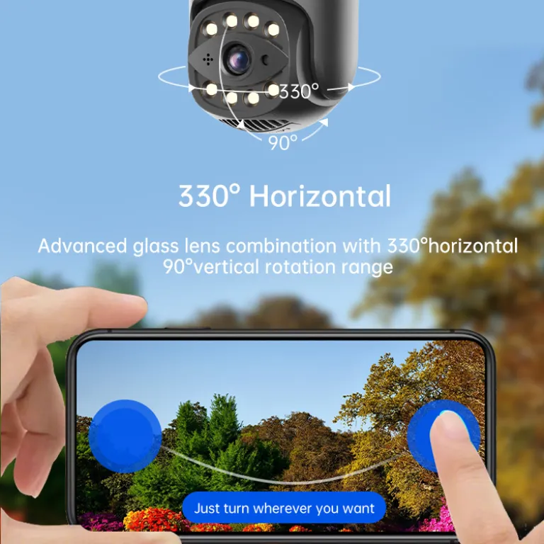 دوربین مداربسته نسخه اروپا 4G با دید در شب 300 مگاپیکسل، سیم‌کارت، مادون قرمز و کیفیت HD برای فضای باز