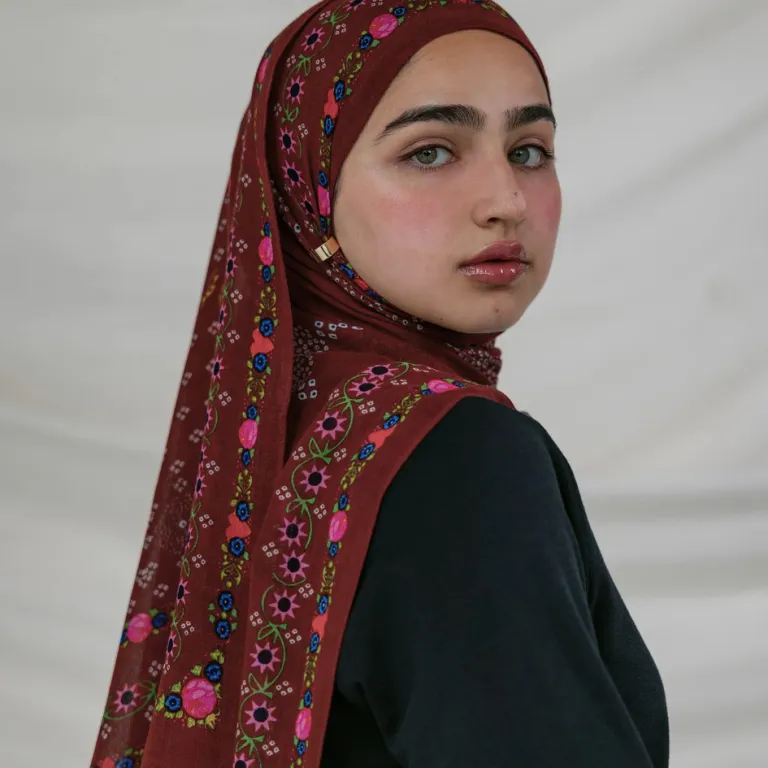 شال و روسری چاپی سری آبرنگ پرفروش از جنس مودال و ویسکوز، روسری قومی، روسری ابریشمی 180*70cm