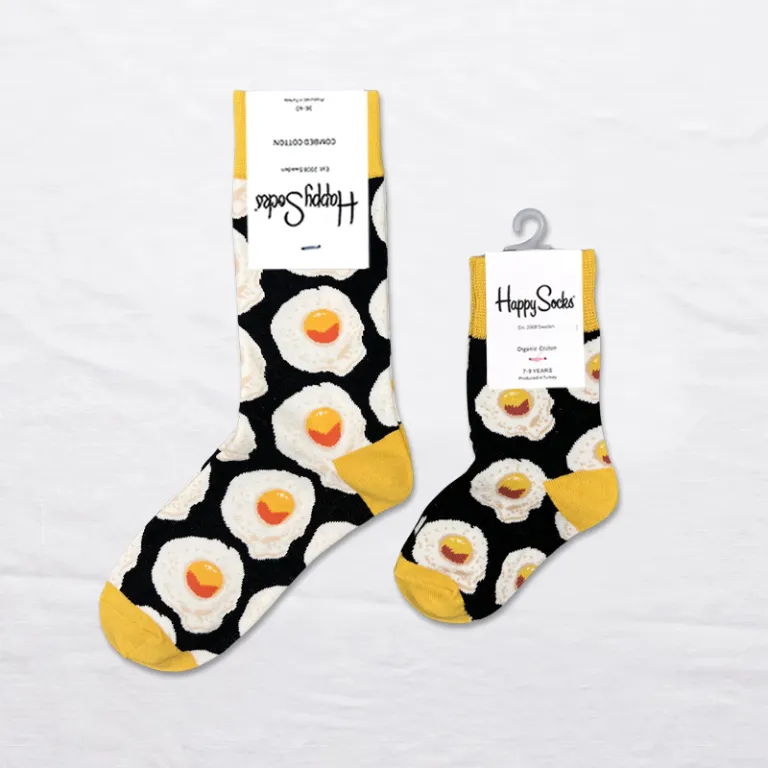 جوراب بچگانه HappySocks طرح کارتونی ساق متوسط مدل هایپی مناسب دختر و پسر برای استفاده بیرون از منزل طرح بامزه عمده و خانوادگی