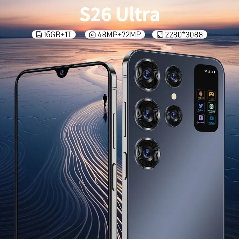 گوشی هوشمند جدید برون‌مرزی S26 Ultra 5G 7.3 اینچ صفحه‌نمایش بزرگ 16+1TB حافظه تولیدکننده اصلی عمده‌فروشی