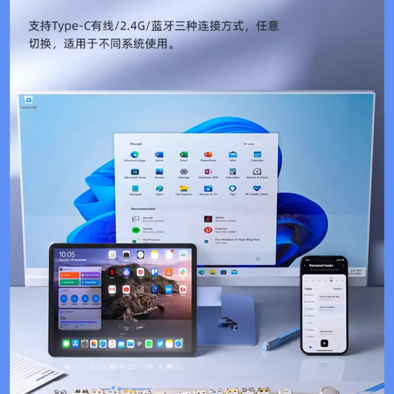 کیبورد مکانیکی آلیس LEOBOG A75 با قابلیت تعویض گرم، RGB، سفارشی‌سازی شده برای بازی و کارهای اداری و تبلت، ساختار TOP