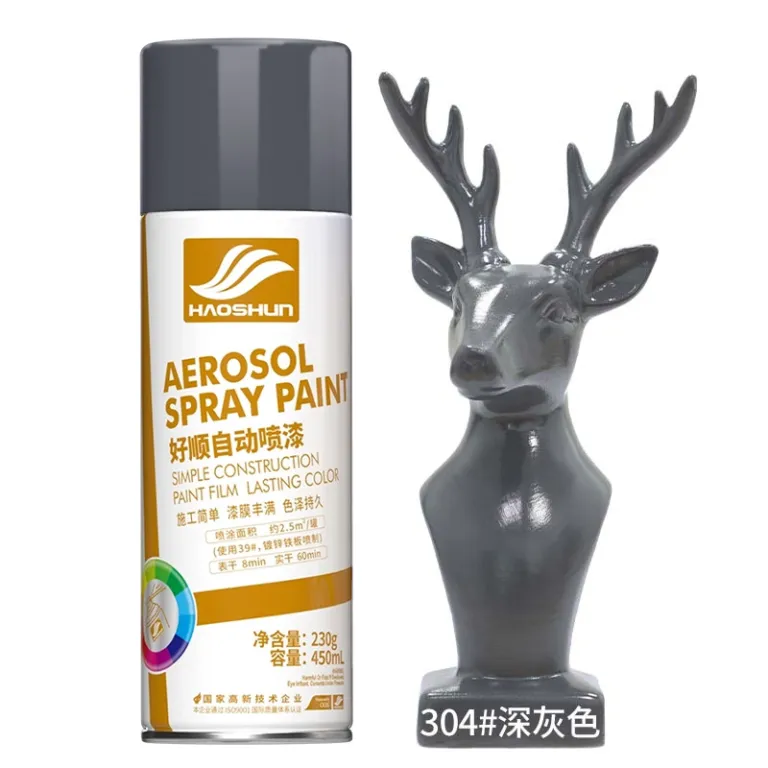 اسپری رنگ 450ml هاوشون ضدزنگ فلز در رنگ‌های مشکی سفید قرمز برای مصارف خانگی و تغییر رنگ خودرو