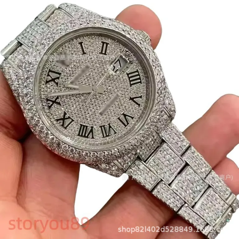 2025 ساعت مردانه باکیفیت تمام الماس AP، پرفروش در Dunhuang و AliExpress، شیک و مد روز، موتور کوارتز، عرضه مستقیم از کارخانه