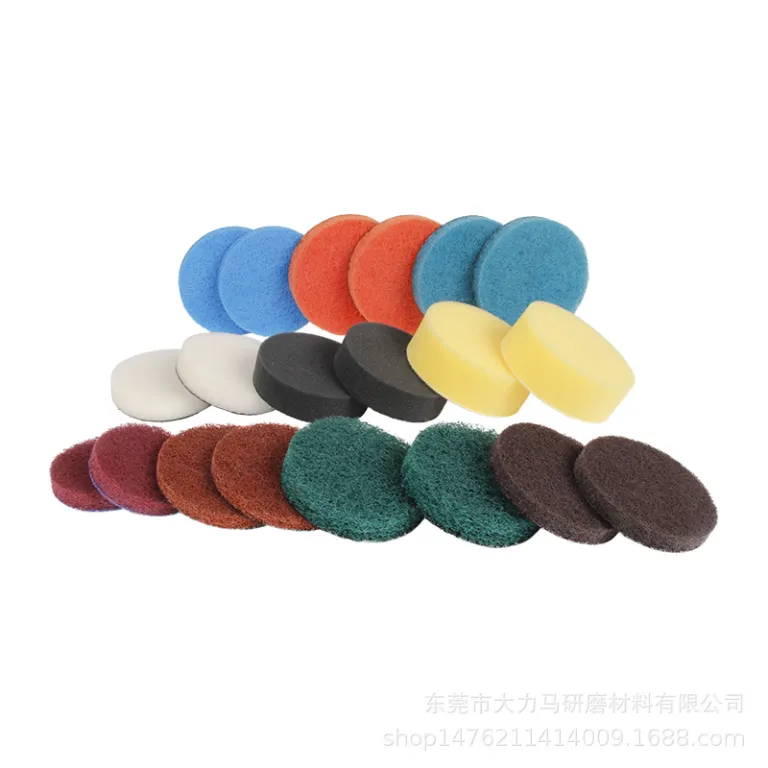 اسکاچ نظافت آبی مناسب 6033 به همراه 64mm اسکاچ پشمی پشت‌دار و 57mm اسفنج سبز ظرفشویی
