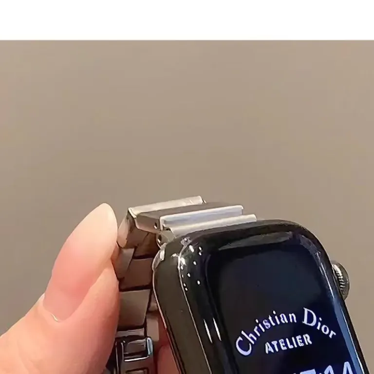 بند مناسب اپل واچ S10 بند iWatchS9 استیل ضدزنگ زنانه طرح کمر باریک s11 حس لوکس ورزشی تابستانی