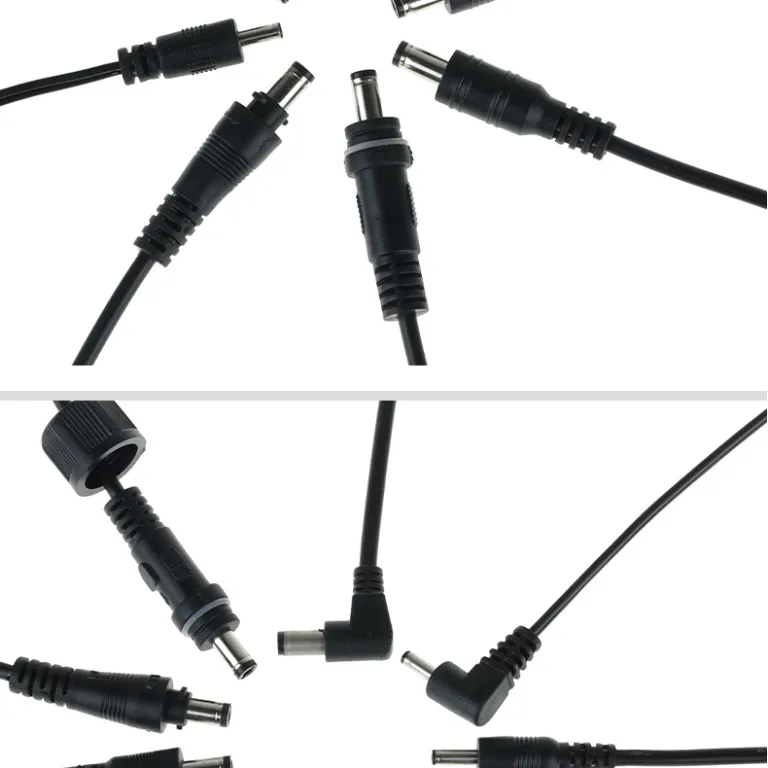 کابل DC سفارشی تولید مستقیم کارخانه 12v dc5.5 3.5 کانکتور نری و مادگی، کابل برق دوربین مداربسته