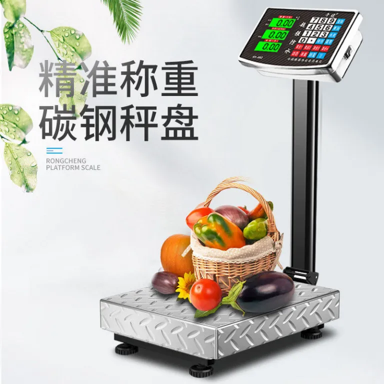 ترازوی الکترونیکی تجاری رومیزی 300 کیلوگرم توزین و قیمت‌گذاری 100kg ترازوی وزن‌کشی بدن از جنس استیل ضدزنگ