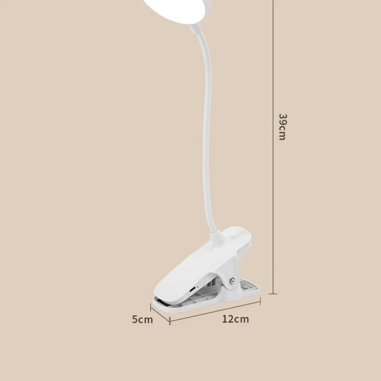 چراغ مطالعه LED گیره‌دار محافظ چشم مخصوص دانش‌آموزان با شارژ USB، چراغ کنار تخت، چراغ خواب اتاق خوابگاه