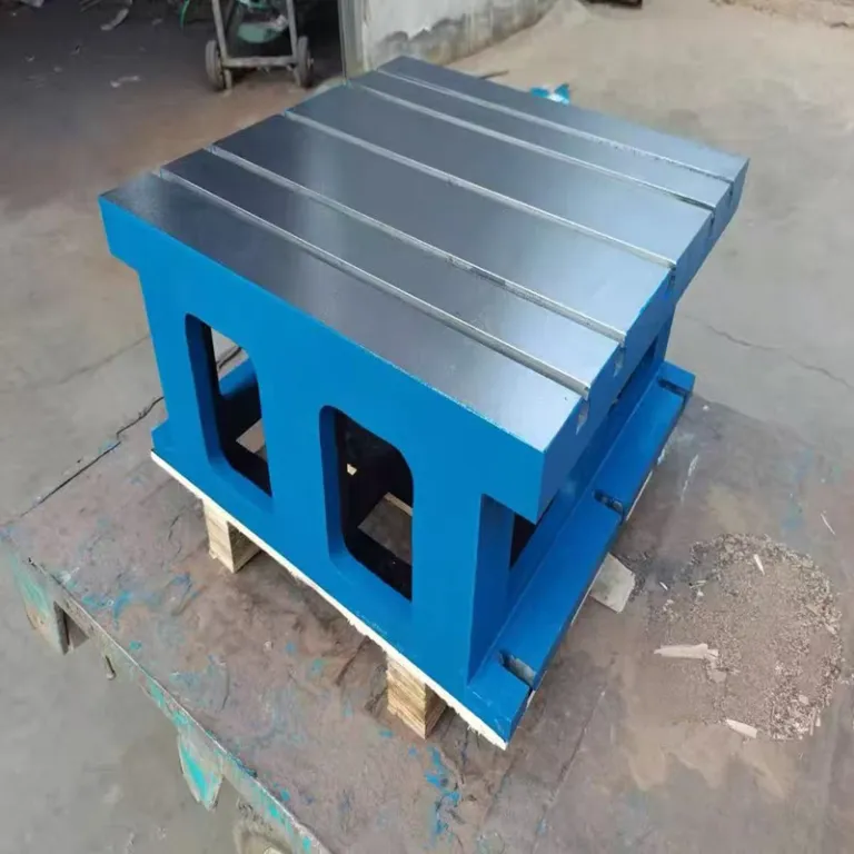 میز کار ماشینابزار چدنی با شیار T، طراحی و تولید پلتفرم کمکی CNC با دقت بالا