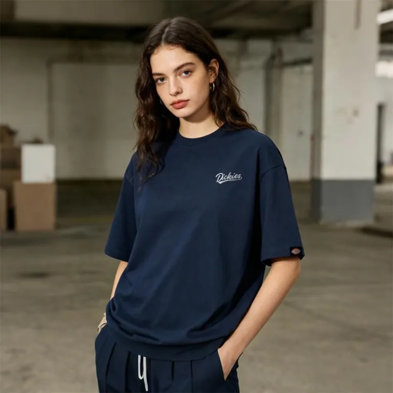 تی‌شرت مردانه نخی سنگین Dickies، تنفس‌پذیر و راحت، مدل کلاسیک وینتیج، آستین کوتاه، استایل روزمره آمریکایی