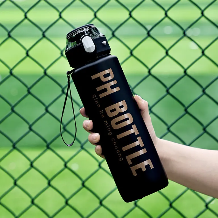 بطری آب گرادیان رنگی مات 1000ml با ظرفیت بالا برای باشگاه و ورزش، قابل حمل، مناسب فروش بین‌المللی آمازون