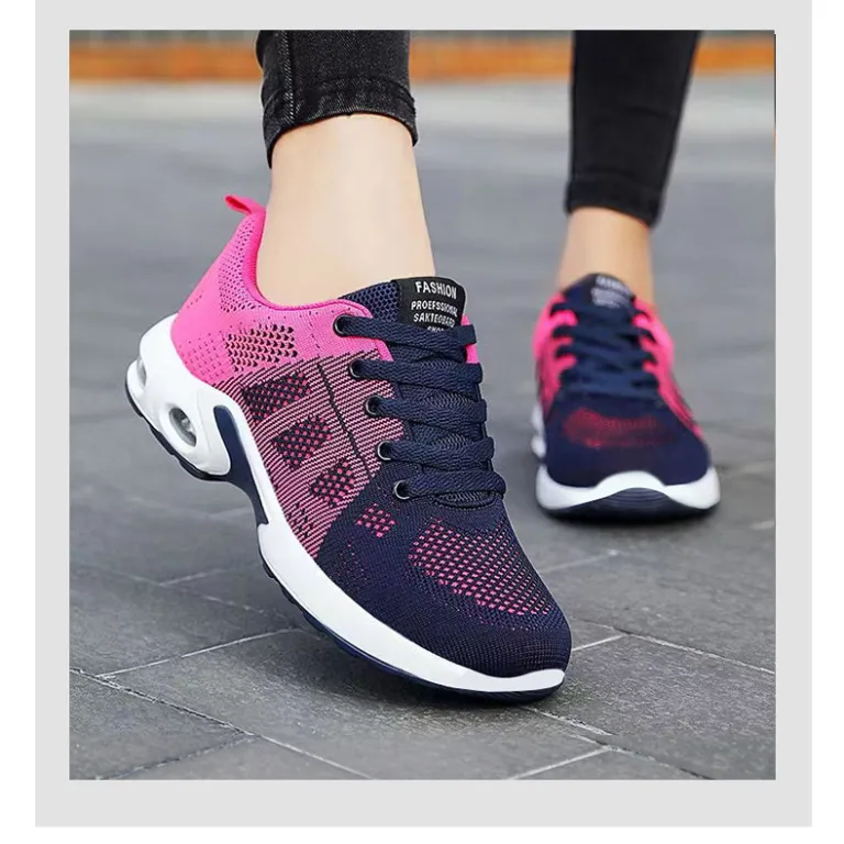 کفش ورزشی زنانه بهاره کراسبوردر سایز بزرگ زیره نرم کفش دویدن کفش هوا shoes کفش توری راحتی