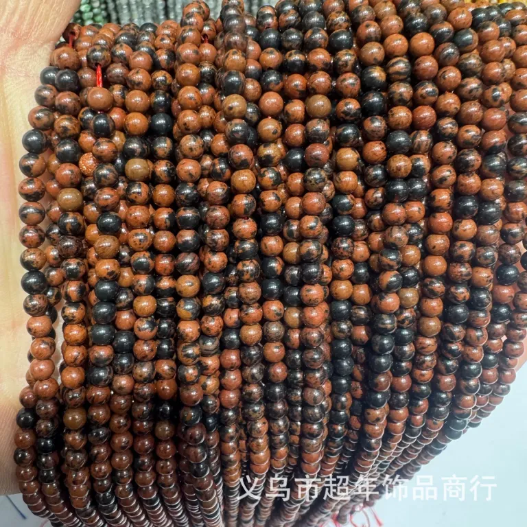 2mm3mm4mm مهره‌های گرد کوچک سنگ طبیعی، لوازم جانبی زیورآلات، آمیتیست، آونتورین سبز، تورمالین، مهره‌های DIY عمده