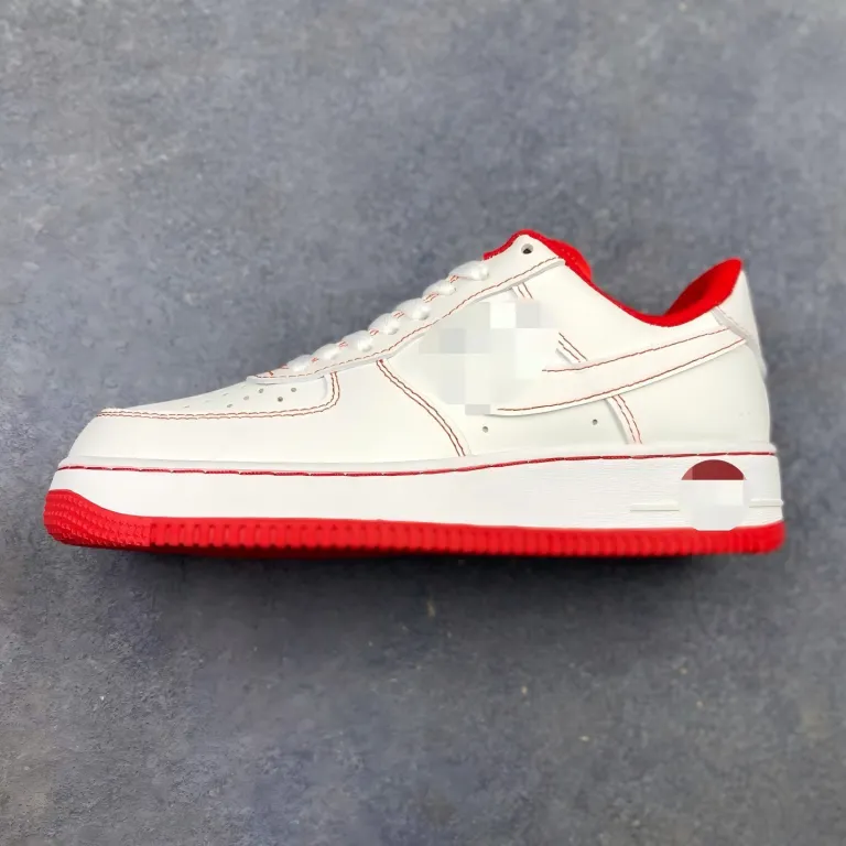 AF1‘07 کفش کتانی ساق کوتاه / کفش راحتی، دوخت لبه‌دار با جعبه اصلی و کفی هوا کامل