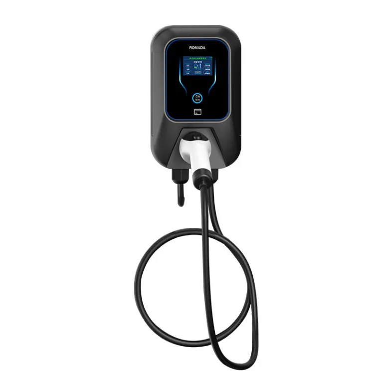 شارژر خانگی ROMADA 7KW دارای گواهی 3C دیواری با شارژ فوری/کارت/4G/بلوتوث و کنترل هوشمند از راه دور