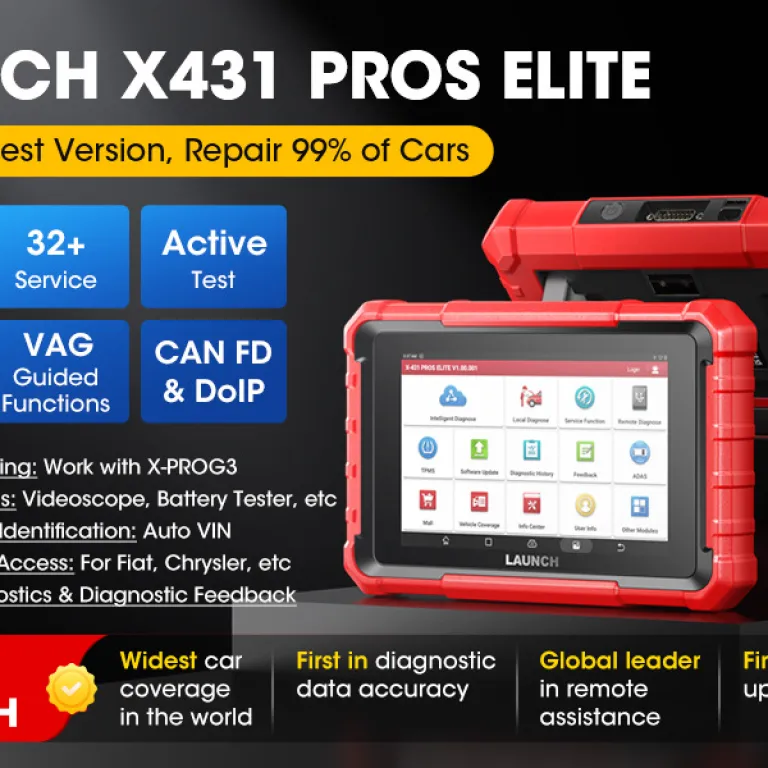 LAUNCH X431 PROS ELITE دستگاه عیب‌یاب کامل TSGUN+XPROG3 تطبیق کلید ECU