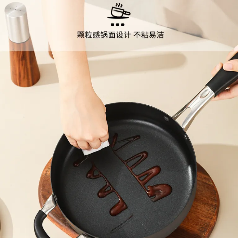 ست قابلمه و تابه نچسب سنگ گرانیت 8pcs آمازون صادراتی شامل ماهیتابه، شیرجوش و قابلمه