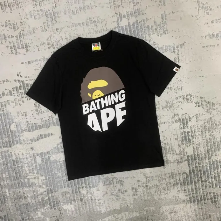 تی‌شرت BAPE تابستانی طرح سر میمون استتاری مردانه و زنانه استایل ژاپنی موجودی عمده