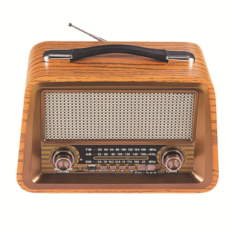 فروش کارخانه‌ای FM/AM/SW رادیو چوبی سه‌بانده با پخش MP3، بلوتوث، کارت حافظه و طراحی رترو