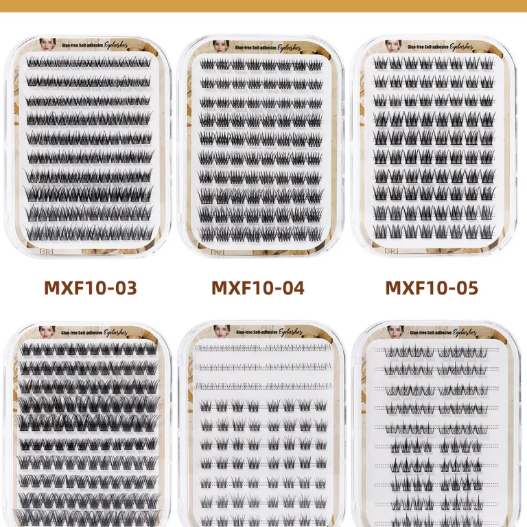 مژه مصنوعی بدون چسب آمازون، ست مژههای تکه‌ای فر و پرپشت DIY کراس‌بردر cluster lashes