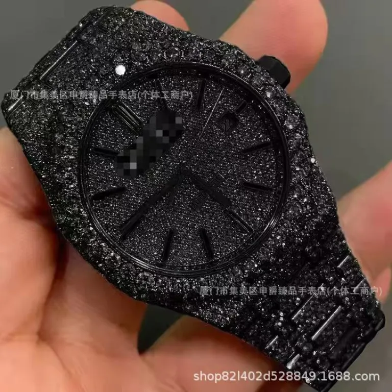 2025 ساعت مردانه باکیفیت تمام الماس AP، پرفروش در Dunhuang و AliExpress، شیک و مد روز، موتور کوارتز، عرضه مستقیم از کارخانه