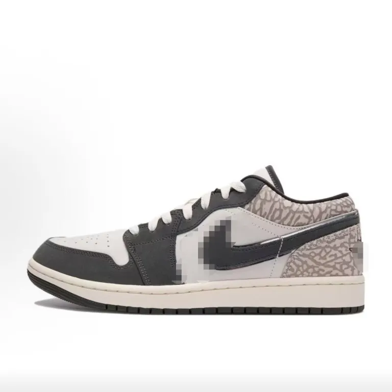 کفش بسکتبال ساق کوتاه نایک aj1 طرح پاندا سیاه و سفید و swoosh معکوس جردن 1 چرم لایه اول