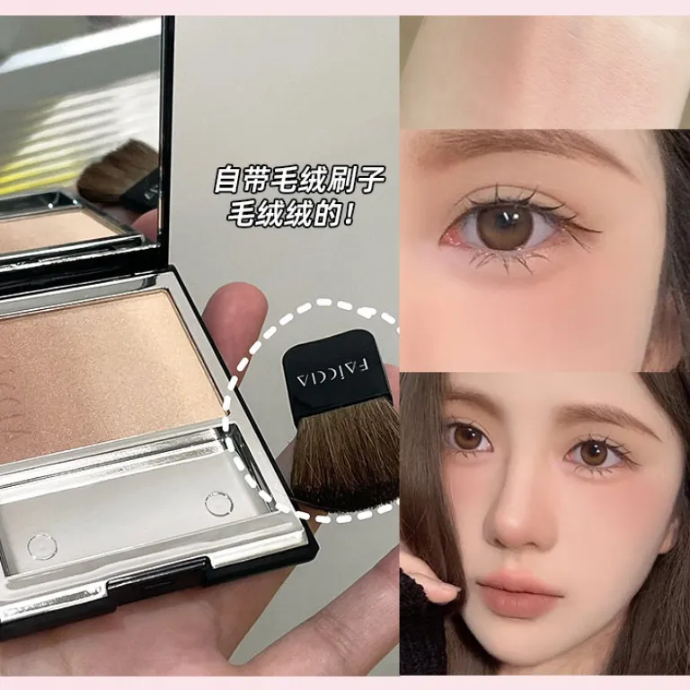 رژگونه گرادیان faiccia با درخشش مرواریدی و هایلایت، مناسب سایه چشم بنفش و کانتور طبیعی برای برجسته‌سازی و روشن‌کردن پوست، اصل