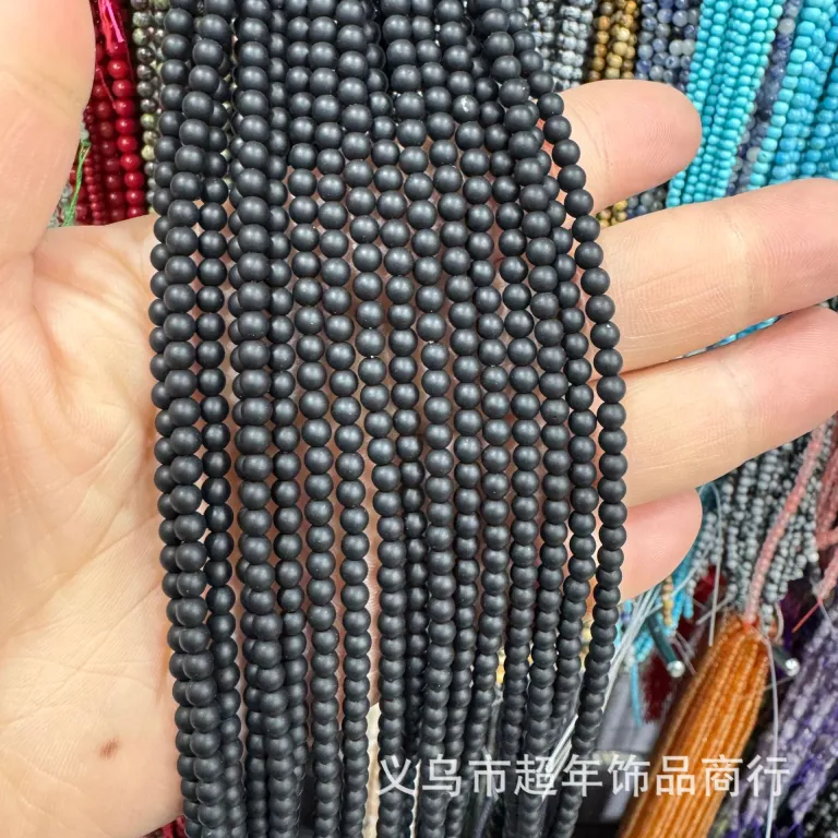2mm3mm4mm مهره‌های گرد کوچک سنگ طبیعی، لوازم جانبی زیورآلات، آمیتیست، آونتورین سبز، تورمالین، مهره‌های DIY عمده