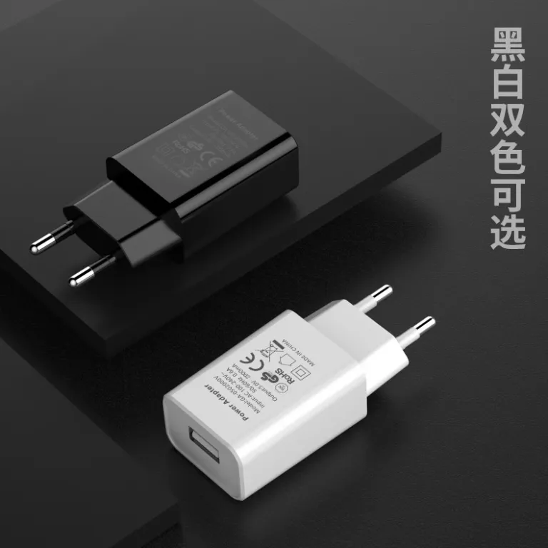5V2A شارژر USB استاندارد اروپا، هد شارژر دارای گواهی GS اروپا و آداپتور دارای گواهی CE از TUV Rheinland