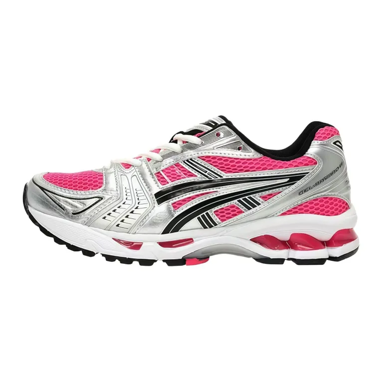 kayano14کفش دویدن ضربه‌گیر زنانه و مردانه ساق کوتاه کفش ورزشی راحتی K14رویه مشکی تنفس‌پذیر و مقاوم در برابر سایش