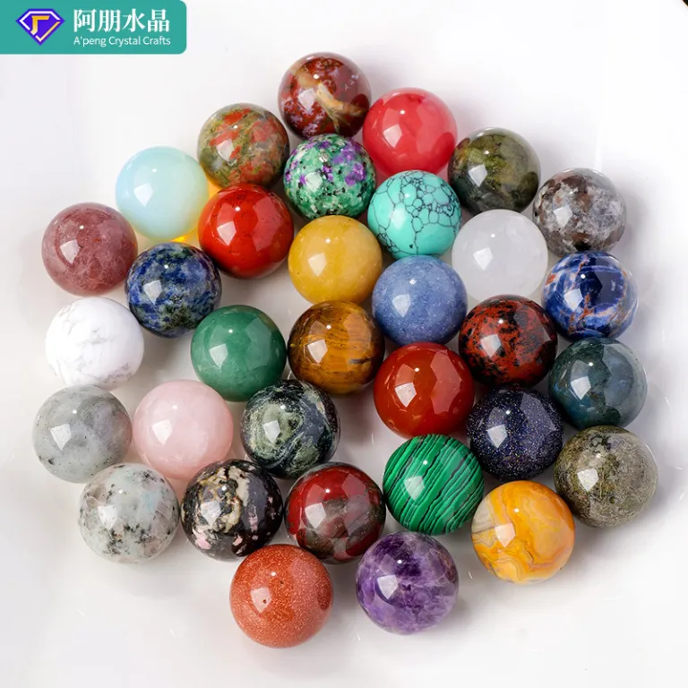 گوی کریستال طبیعی، سنگ قیمتی یشم عقیق بدون سوراخ، مهره گرد عمده، مهره شل، نیمه‌ساخته DIY، زیورآلات