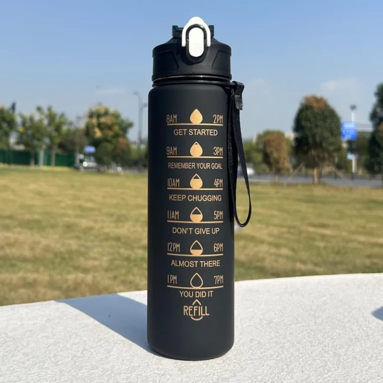 بطری آب گرادیان رنگی مات 1000ml با ظرفیت بالا برای باشگاه و ورزش، قابل حمل، مناسب فروش بین‌المللی آمازون