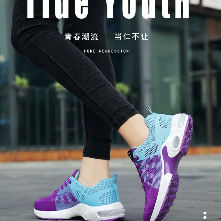 کفش ورزشی زنانه بهاره کراسبوردر سایز بزرگ زیره نرم کفش دویدن کفش هوا shoes کفش توری راحتی