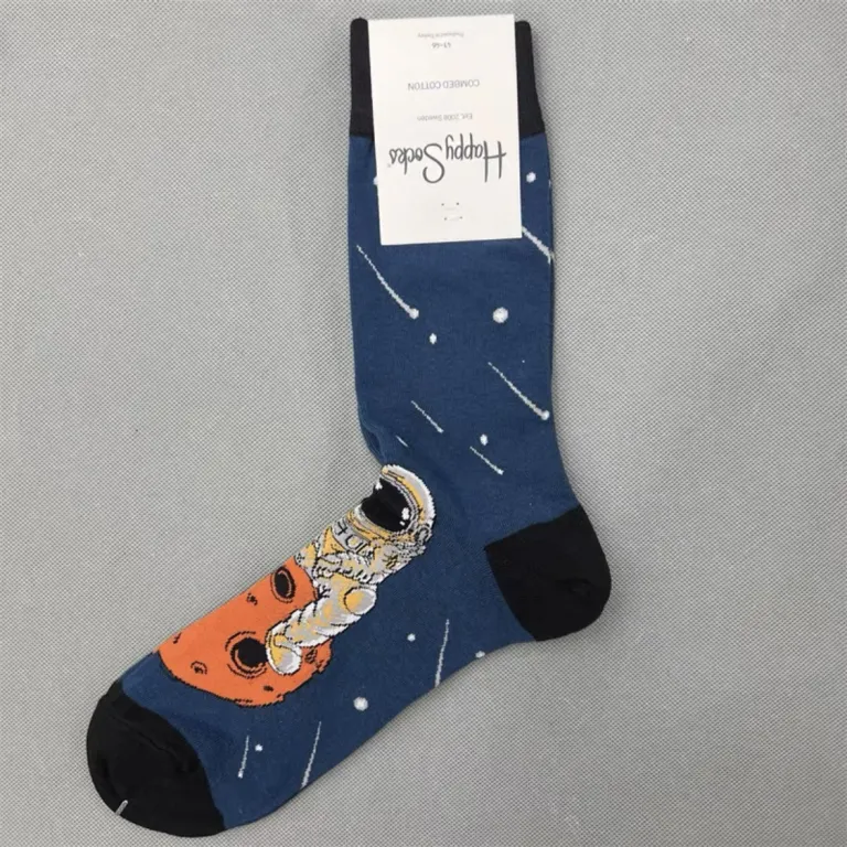 جوراب رنگی HappySocks مردانه طرح کارتونی فانتزی اینستاگرامی ساق‌متوسط بیرونی خیابانی