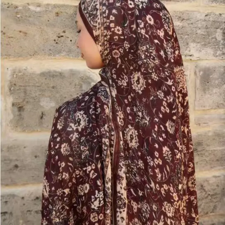 شال و روسری چاپی سری آبرنگ پرفروش از جنس مودال و ویسکوز، روسری قومی، روسری ابریشمی 180*70cm
