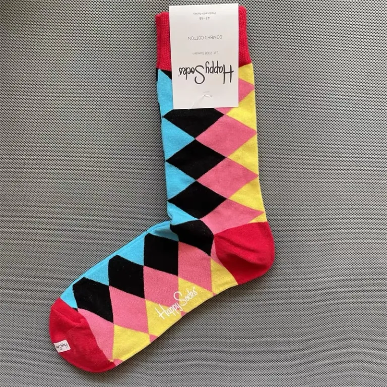 جوراب رنگی HappySocks مردانه طرح کارتونی فانتزی اینستاگرامی ساق‌متوسط بیرونی خیابانی