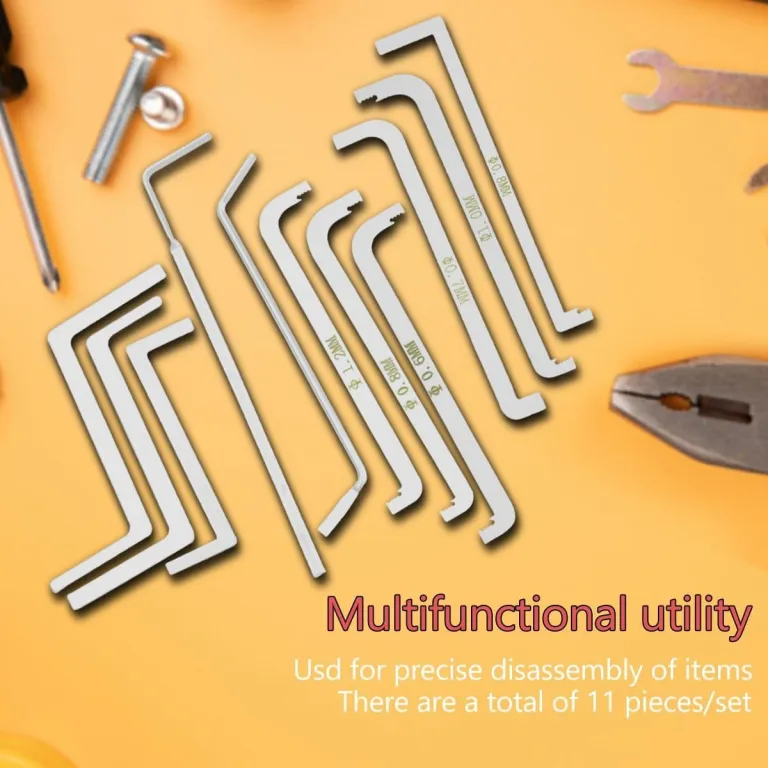 ست ابزار تعمیرات قفلساز 11pcs، آچارهای مخصوص باز کردن، آچار دستی جداسازی، آچار مخصوص باز کردن قفل