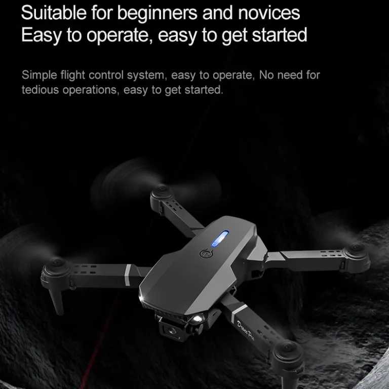 پهپاد چهار ملخه اسباب‌بازی کودکان با صفحه‌نمایش اختصاصی و دوربین هوایی، مدل جدید drone برون‌مرزی e88