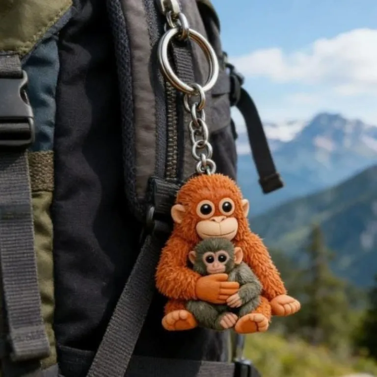 آویز اکریلیک تخت Protect Punch The Monkey طرح اورانگوتان قرمز، محصول جدید صادراتی 2D
