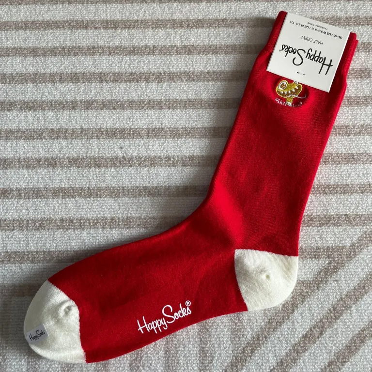 جوراب زنانه رنگارنگ HappySocks طرح کارتونی بامزه مدل اینستاگرامی نیمه‌ساقه بیرونی خیابانی