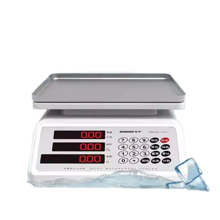 ترازوی دیجیتال آلمانی سانگجینگ 30kg ترازوی قیمت‌گذار تجاری رومیزی مخصوص بازار و بساط میوه و سبزیجات