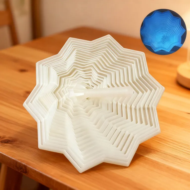 3D اسباب‌بازی ضد استرس مارپیچ سه‌بعدی حسی ستاره‌ای شکل با دسته، مجسمه رومیزی کوچک